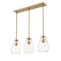 Z-Lite Ayra 3 Light island, Olde Brass & Clear 488P8-3L-OBR